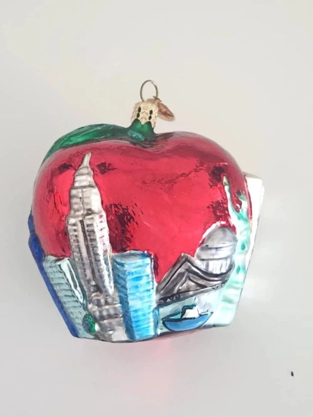 ✨NEW Very Rare Authentic Christopher Radko New York Big Apple Tour Glass Orament
